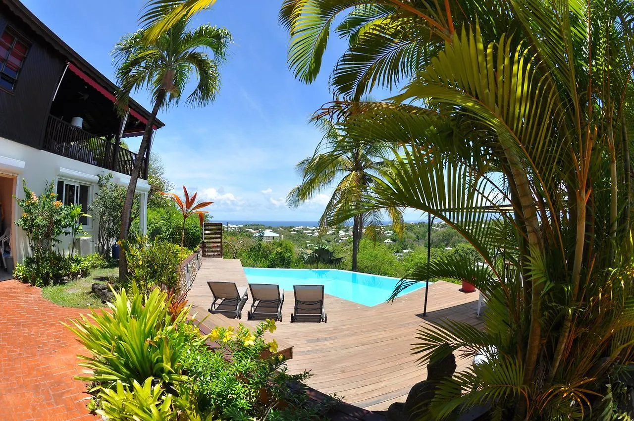 شقة L'Hacienda - Vue Mer Et Piscine Privee Saint-Félix غوادلوب